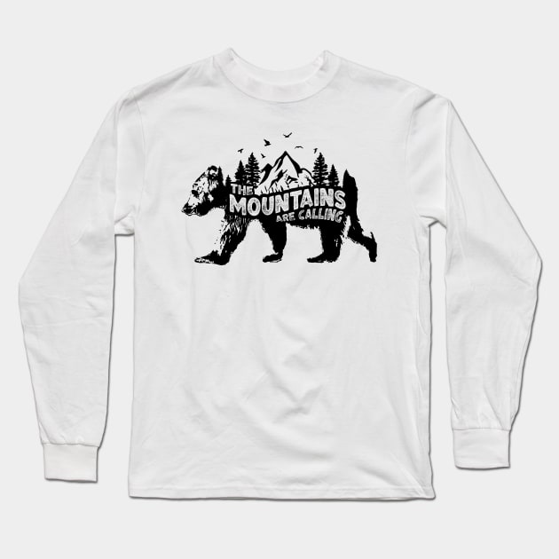 The Mountains Are Calling Long Sleeve T-Shirt by Kyandii